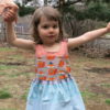 Little Girl's Dress with Foxes Size 3