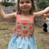Little Girl's Dress with Foxes Size 3 - Image 2